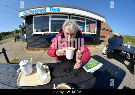 tea at the cafe sizewell suffolk england Stock Photo