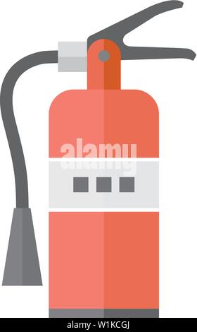 Fire extinguisher icon in flat color style. Office equipment building Stock Vector