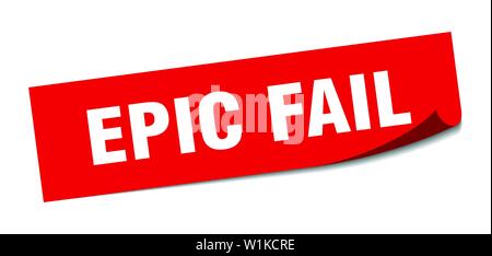epic fail sticker. epic fail square isolated sign. epic fail Stock Vector