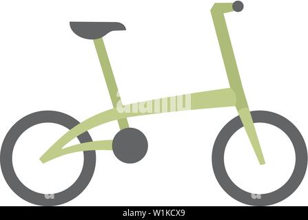 Bicycle icon in flat color style. Sport cycling road city urban folding foldable working Stock Vector