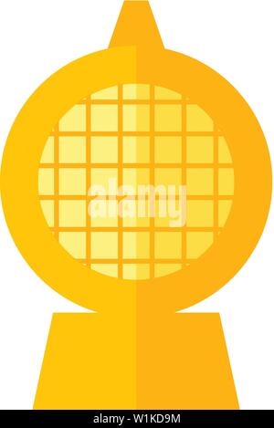 Hazard light icon in flat color style. Transportation road construction warning flashing danger Stock Vector