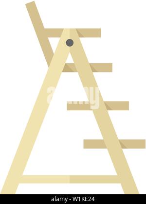 Lifeguard chair icon in flat color style. Security sea guard warning Stock Vector