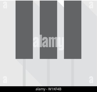 Piano  keys icon in flat color style. Music instrument audio art synthesizer Stock Vector