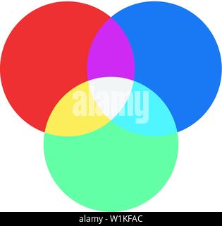 Color wheels icon in flat color style. Vector illustration. Stock Vector
