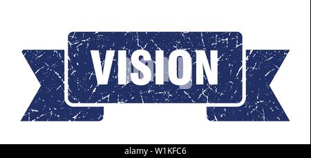 Vision Ribbons vision grunge ribbon. vision sign. vision banner Stock Vector Image ...