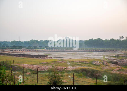 Foundations of the black Taj Mahal, Agra, India Stock Photo