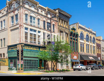 Streetscape of historic district downtown Paducah Kentucky USA. Stock Photo