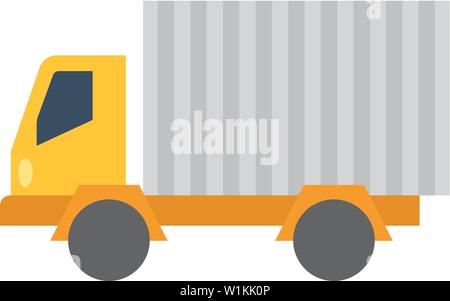 Truck icon in flat color style. Freight, transport, logistic, delivery Stock Vector