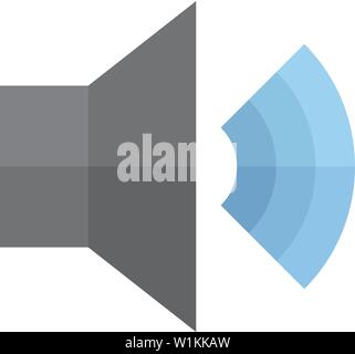 Audio volume icon in flat color style. Electronic button music Stock Vector