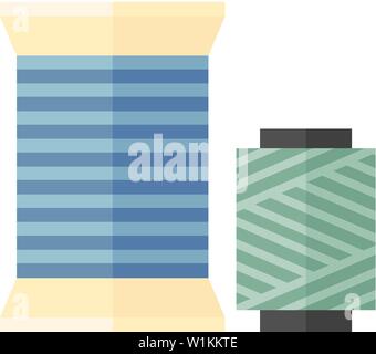 Yarn icon in flat color style. Sewing tailor dressmaker Stock Vector
