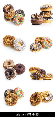 donuts isolated on white background Stock Photo