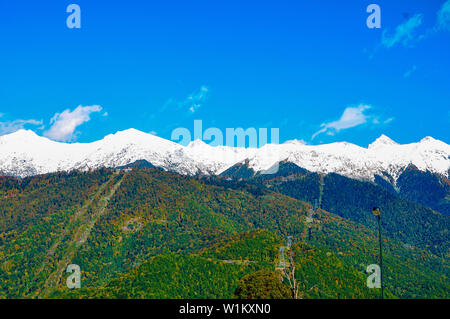 High mountains of the Caucasus in Sochi Stock Photo