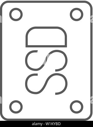 SSD Solid state drive thin line icon Stock Vector Image & Art - Alamy