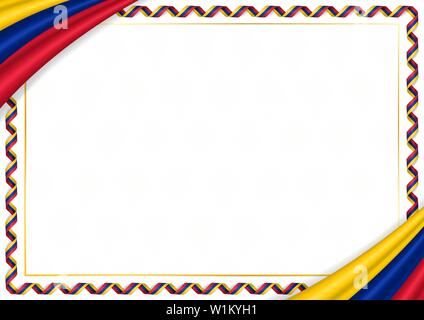 Border made with Venezuela national colors. Template elements for your ...