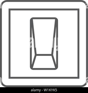 Electric switch icon in thin outline style. Stock Vector