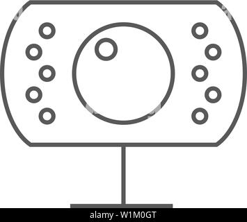 Webcam icon in outline style isolated on white background. Personal ...