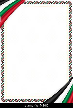 Border Made With Palestine National Colors. Template Elements For Your 