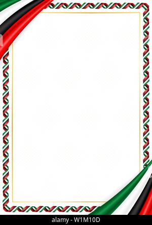 Border made with United Arab Emirates national colors. template ...