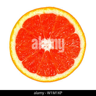 Top view of grapefruits isolated on white background Stock Photo