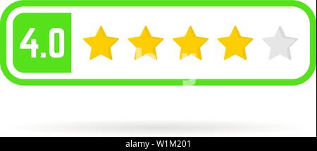 positive feedback frame like four stars Stock Vector