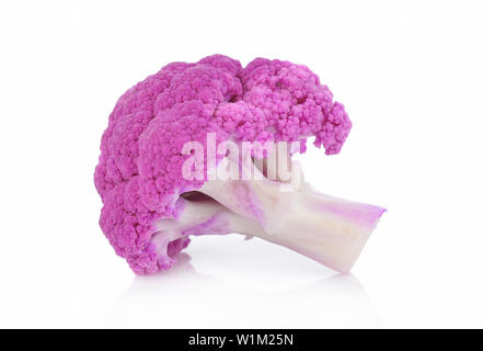 Purple brassica oleracea isolated on white background Stock Photo