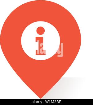 red information logo like map pin or geotag Stock Vector