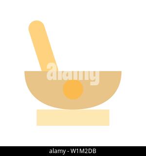 mortar icon. flat illustration of mortar vector icon for web. Perfect use for website, pattern, app, etc. Stock Photo