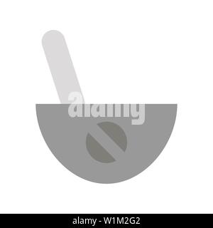 mortar icon. flat illustration of mortar vector icon for web. Perfect use for website, pattern, app, etc. Stock Photo