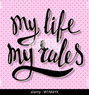 Girl power quote. Grl pwr hand drawn lettering. Womens right. Female, feminism symbols.Vector pop art illustration. Can be used as print for poster, t shirt, postcard. Stock Vector