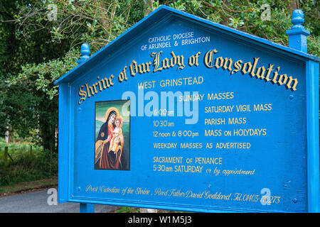 The Shrine of Our Lady of Consolation, West Grinstead, Sussex Stock Photo