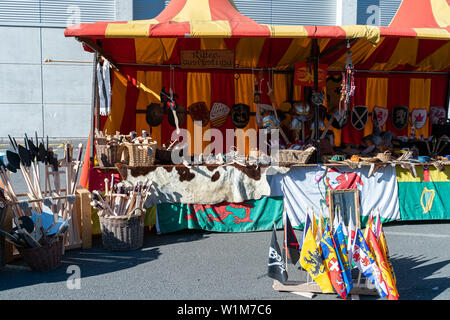COLOGNE, GERMANY - JUN 28th 2019: Medieval Market at CCXP Cologne, a four day fan convention Stock Photo
