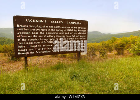 Civil War site, Shenandoah Valley, Virginia, United States Stock Photo