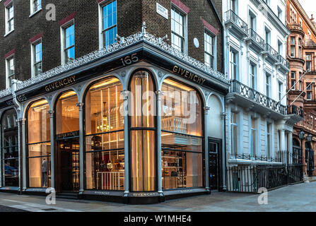 A Givenchy store at 165 New Bond St, Mayfair, London W1S 4AR, England, UK. Stock Photo