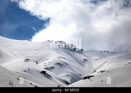 Snowy mountain landscapes, Bozdag, Izmir, Turkey. Winter landscape. Stock Photo