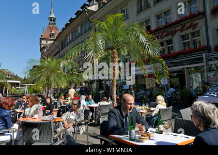 Crowds on Bärenplatz, Bern, Switzerland Stock Photo