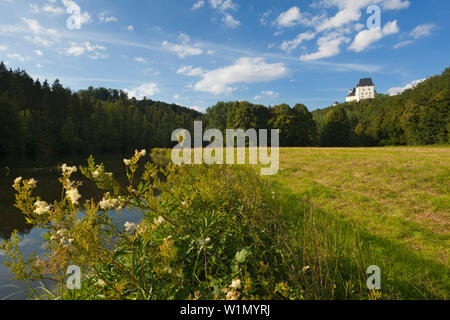 Burgk castle, nature park Thueringer Schiefergebirge / Obere Saale, Thuringia, Germany Stock Photo