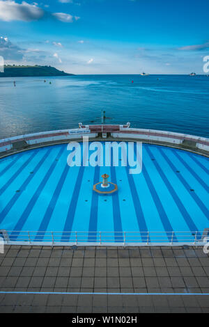 Tinside pool at Plymouth Hoe on the seafront. Devon, England. UK. Stock Photo