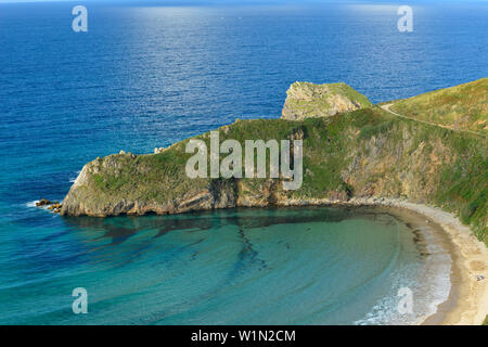 Torimbia Beach, Niembro, Barro, Bay of Biscay, Biscaya, Costa Verde, Asturias, Spain, Europe Stock Photo