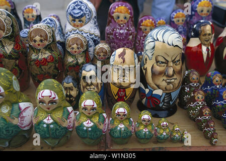 Matryoshka dolls, souvenir shop, Moscow, Russia Stock Photo
