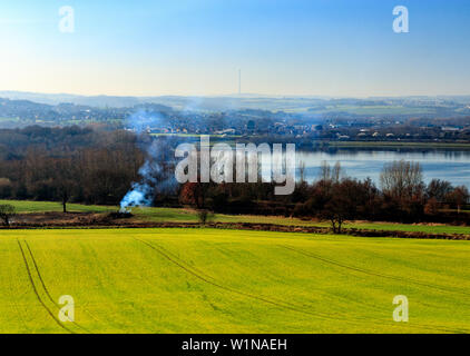 Pugneys Water Park as seen from Sandal Castle Stock Photo