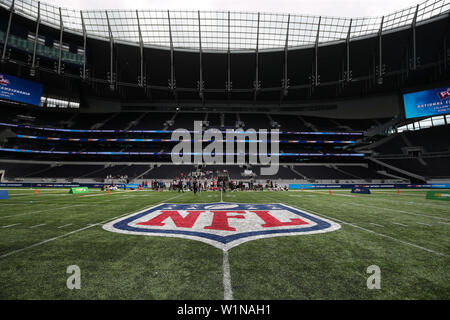General view of the Tottenham Stadium during the NFL Flag Championships, London. Stock Photo