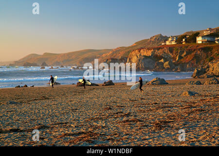 Sunset at the Pacific coast , Dillon Beach , Bodega Bay , Sonoma , California , USA Stock Photo