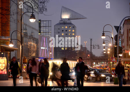 Kant street in the evening, Berlin, Germany Stock Photo