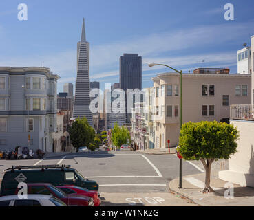 Montgomery Street, Transamerica Pyramid, Telegraph Hill, San Francisco