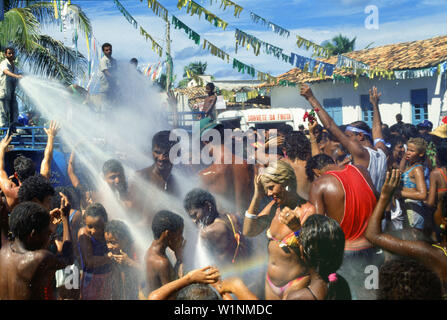 Refreshment at carnival, Salvador da Bahia, Brazil South America Stock Photo