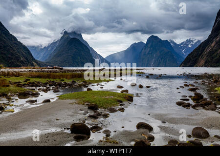 Milford Sound, Fiordland National Park, South Island, New Zealand Stock Photo