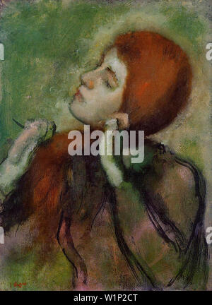 Edgar Degas - Woman Combing Her Hair 1 C 1894 Stock Photo