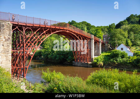 Ironbridge Shropshire the Iron bridge bridge over the River Severn in  Ironbridge gorge Iron bridge Shropshire england GB UK Europe Stock Photo