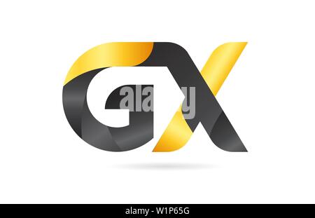 Connected or joined gx g x black alphabet letter combination suitable ...