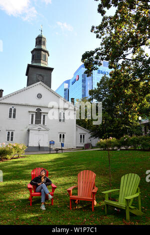 At City Hall and St. Pauls Church in Downtown, Halifax, Nova Scotia, Canada Stock Photo
